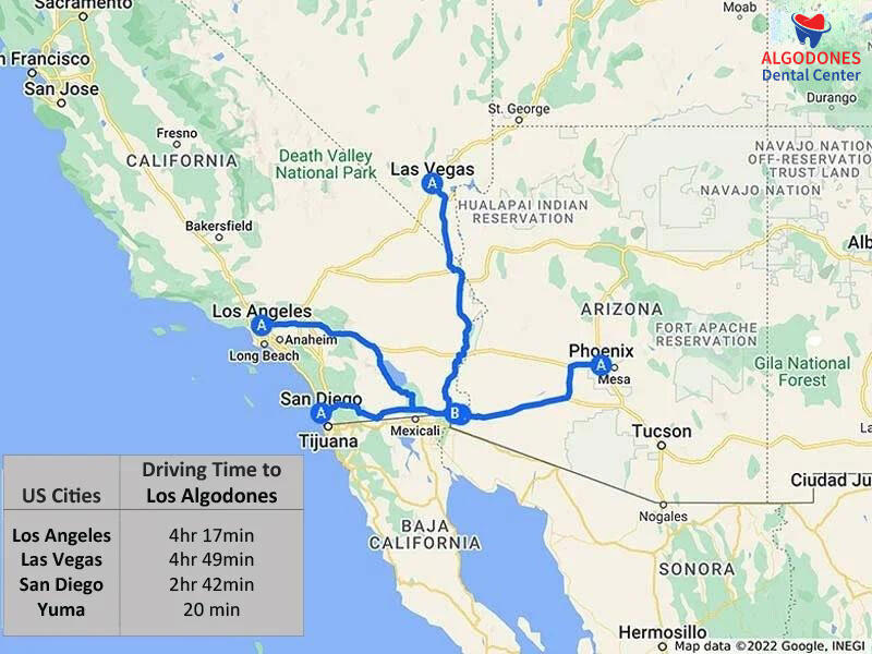 US-Los Algodones Road Route